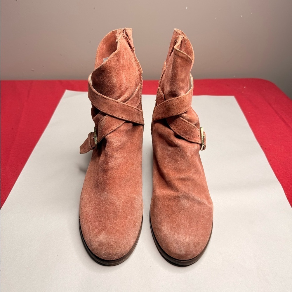 Matisse Suede Heeled Boots in Tan